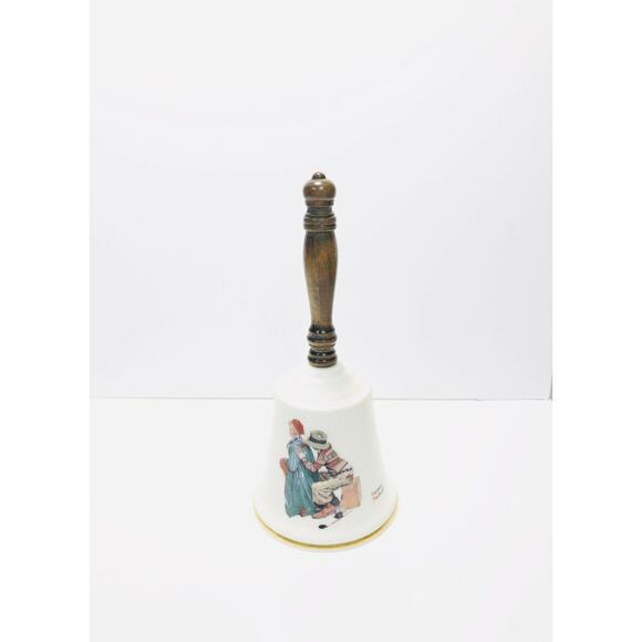 Vintage 1987 Norman Rockwell Gorham Fine China Collectibles The Artist Hand Bell - Picture 4 of 8